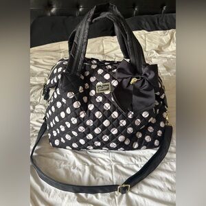 Betsey Johnson Polka Dot Quilted Overnight/Weekender Duffel Bag